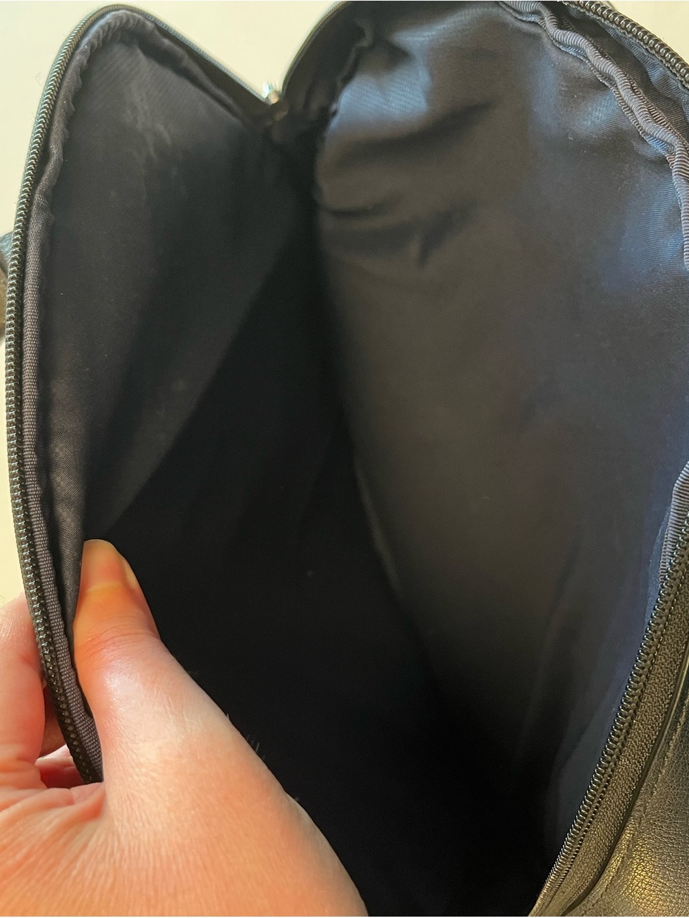 Tumi Black Leather Backpack with Silver-Tone Hardware - Picture 8 of 12